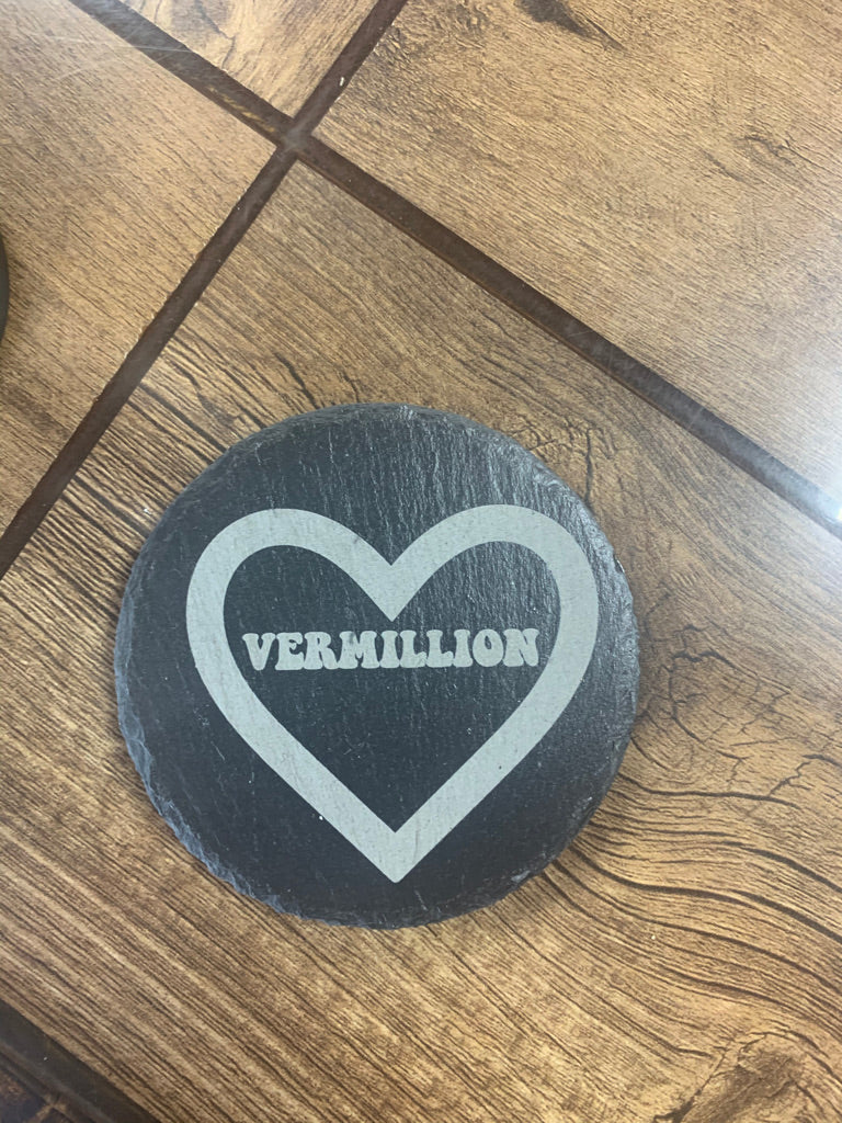 Love Vermillion Coaster