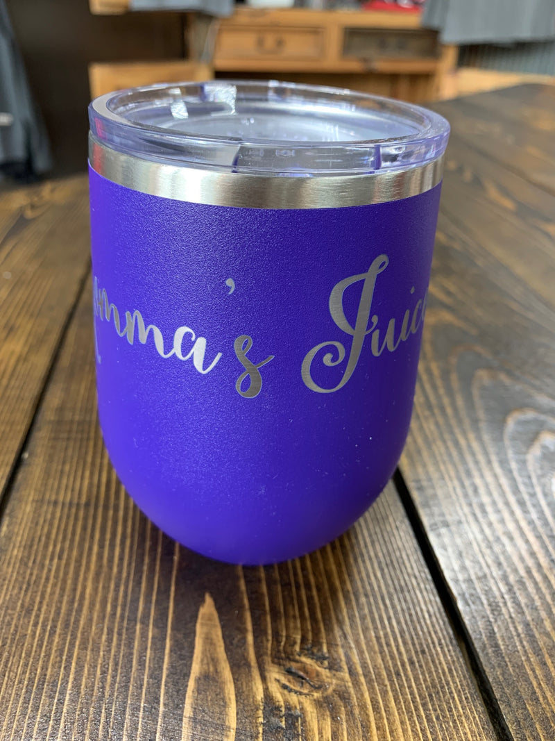 Purple 12 oz tumbler Mommas Juice